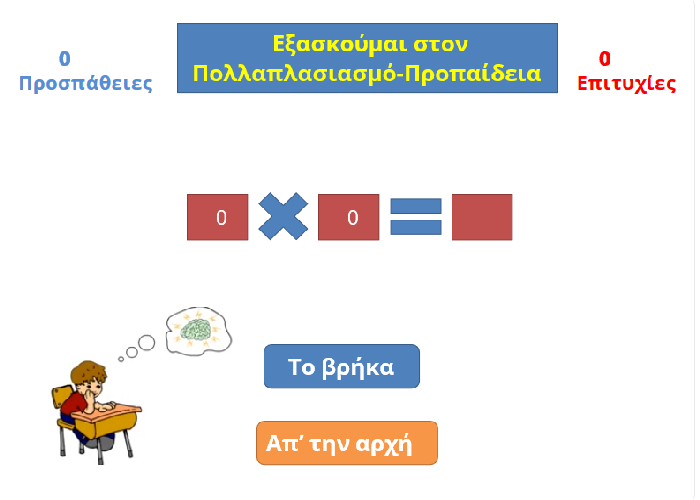 Εξασκούμαι στην Προπαίδεια-Πολλαπλασιασμός μέχρι το δέκα