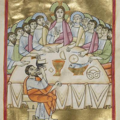 Last Supper In A Benedictional Regensburg About 1030 40 Pretzelj Paul Getty Museum